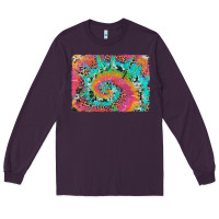 Plum tie dye leopard cowhide glitter background Long Sleeve Tee - Artiststas