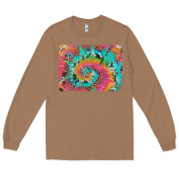 Toasted Coconut tie dye leopard cowhide glitter background Long Sleeve Tee - Artiststas
