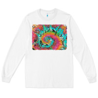 White tie dye leopard cowhide glitter background Long Sleeve Tee - Artiststas