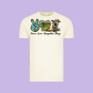 Peace Love Hampshire Sheep Vintage Tee Designed By Lillyallendesigns
