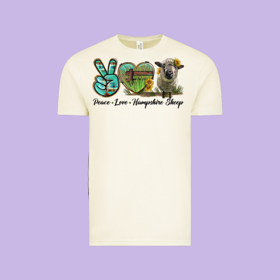Peace Love Hampshire Sheep Vintage Tee Designed By Lillyallendesigns