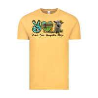 Vintage Mustard Peace Love Hampshire Sheep Vintage Tee - LillyAllenDesigns