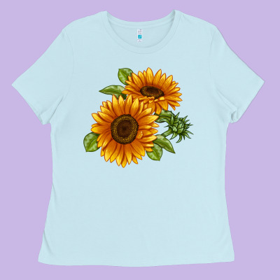 Soraya Sunflower Ladies Tee Designed By Lillyallendesigns