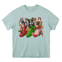 Arona french bulldog with christmas socks Heavy Core Tee - FaDigitalArtStudio
