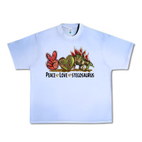 Grape Ice Peace Love Stegosaurus Urban Heavy Tee - LillyAllenDesigns