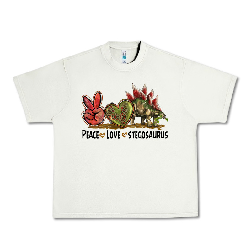 Peace Love Stegosaurus Urban Heavy Tee by LillyAllenDesigns | Teevron