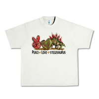 Pistachio Peace Love Stegosaurus Urban Heavy Tee - LillyAllenDesigns