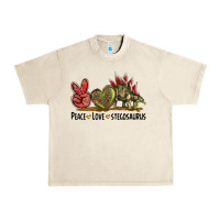 Sandshell Peace Love Stegosaurus Urban Heavy Tee - LillyAllenDesigns
