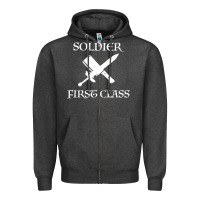 Charcoal Heather Soldıer First Class Zipper Hoodie - Bettercallsaul