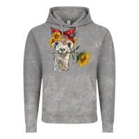 Cloud Rock alpaca with sunflowers and bandana Vintage Hoodie - BarkalooDesign