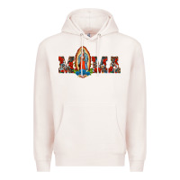 Pale Pink mama our lady of guadalupe Premium Hoodie - BarkalooDesign