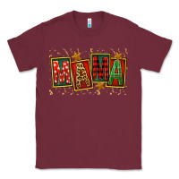 Burgundy Mama Christmas Mother's Day Classic Tee - FaDigitalArtStudio