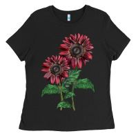 Black 2 Chocolate sunflower Ladies Tee - LillyAllenDesigns