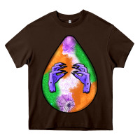 Chocolate Brown halloween hands teardrop Heavy Core Tee - BundleAndBundleShop