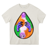 Cream halloween hands teardrop Heavy Core Tee - BundleAndBundleShop