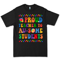 Black Proud Teacher to au-some student Premium Tee - CowhideDigitalArt