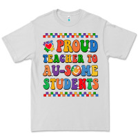 Dove Grey Proud Teacher to au-some student Premium Tee - CowhideDigitalArt