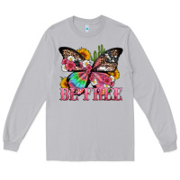 Moon Dust be free with butterfly and cactus flowers Long Sleeve Tee - Artiststas