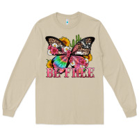Mushroom be free with butterfly and cactus flowers Long Sleeve Tee - Artiststas