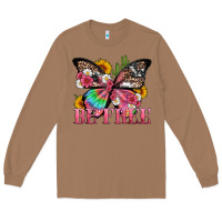Toasted Coconut be free with butterfly and cactus flowers Long Sleeve Tee - Artiststas