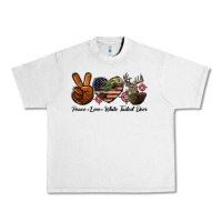 Lunar Rock Peace Love White Tailed Deer Urban Heavy Tee - LillyAllenDesigns