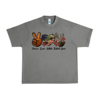 Tornado Peace Love White Tailed Deer Urban Heavy Tee - LillyAllenDesigns