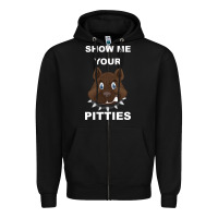 Black Show Me Your pitties Zipper Hoodie - Bettercallsaul
