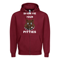 Burgundy Show Me Your pitties Zipper Hoodie - Bettercallsaul