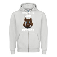 Dove Grey Show Me Your pitties Zipper Hoodie - Bettercallsaul