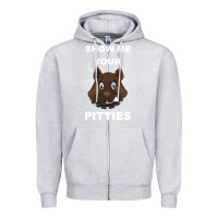 Heather Grey Show Me Your pitties Zipper Hoodie - Bettercallsaul