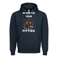 Navy Show Me Your pitties Zipper Hoodie - Bettercallsaul