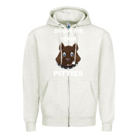 Oatmeal Heather Show Me Your pitties Zipper Hoodie - Bettercallsaul