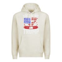 Oatmeal Heather god guns and trump Premium Hoodie - artisFamous