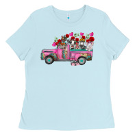 Farm Animals Valentine Truck Ladies Tee | Teevron