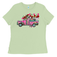 Matcha farm animals valentine truck Ladies Tee - RacoonDesign