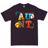 Plum Baseball and Softball aunt leopard frame Premium Tee - LillyAllenDesigns