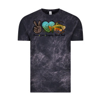 Cloud Black Peace Love Leaping Brook Trout Vintage Tee - LillyAllenDesigns