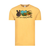 Vintage Mustard Peace Love Leaping Brook Trout Vintage Tee - LillyAllenDesigns