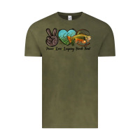 Vintage Olive Peace Love Leaping Brook Trout Vintage Tee - LillyAllenDesigns