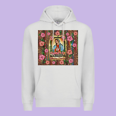Madrecita Muchas Gracias Premium Hoodie Designed By Barkaloodesign