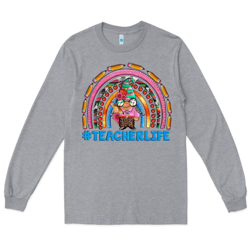 Teacherlife And Teacher Gnome Rainbow Long Sleeve Tee by Artiststas | Teevron