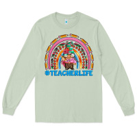 Matcha teacherlife and teacher gnome rainbow Long Sleeve Tee - Artiststas