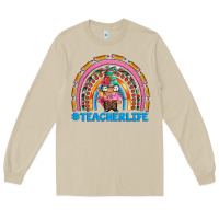 Mushroom teacherlife and teacher gnome rainbow Long Sleeve Tee - Artiststas