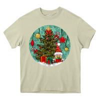 Mossy christmas tree and gnome Heavy Core Tee - BundleAndBundleShop