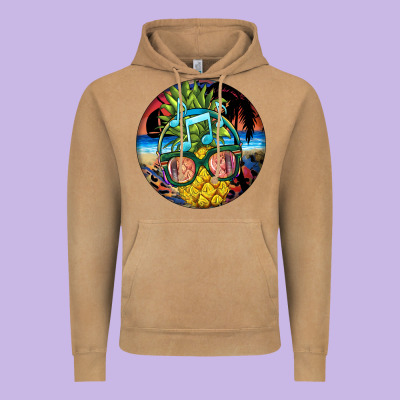 Pineapple Relaxing Vintage Hoodie Designed By Barkaloodesign