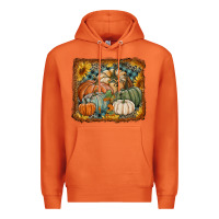 Carrot pumpkins with sunflowers Premium Hoodie - RanaPortraitStore