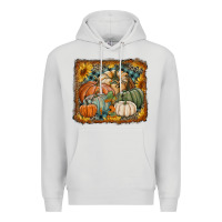 Dove Grey pumpkins with sunflowers Premium Hoodie - RanaPortraitStore