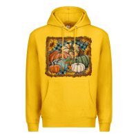 Lemon pumpkins with sunflowers Premium Hoodie - RanaPortraitStore