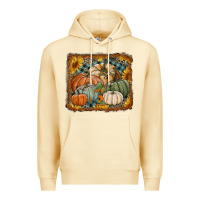 Pina Colada pumpkins with sunflowers Premium Hoodie - RanaPortraitStore