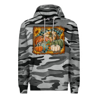 Slate Camo pumpkins with sunflowers Premium Hoodie - RanaPortraitStore